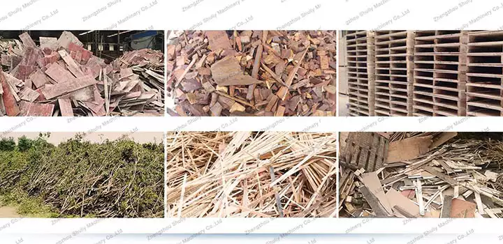 raw materials for drum style wood chipper